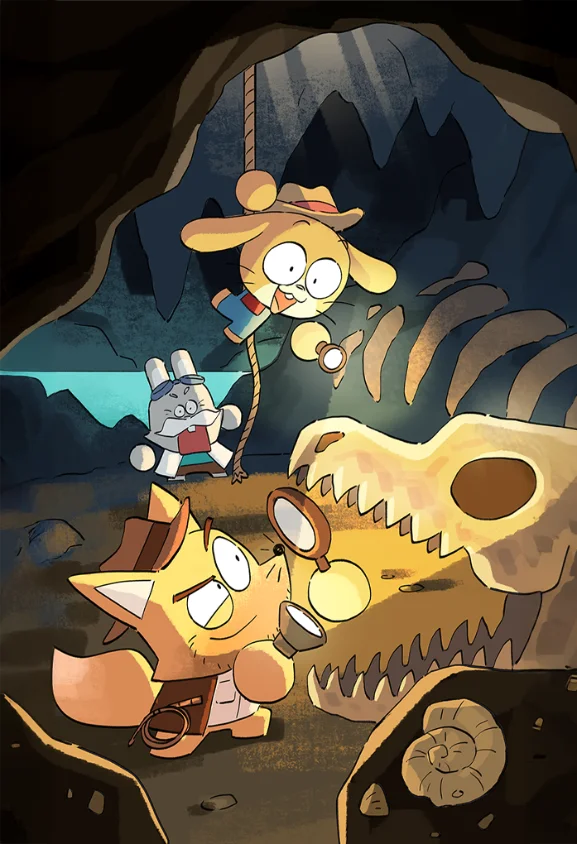 In-game view of burrow exploration